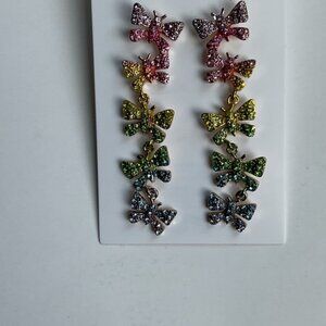 😊 Joe Fresh Multicolor Butterfly Earrings